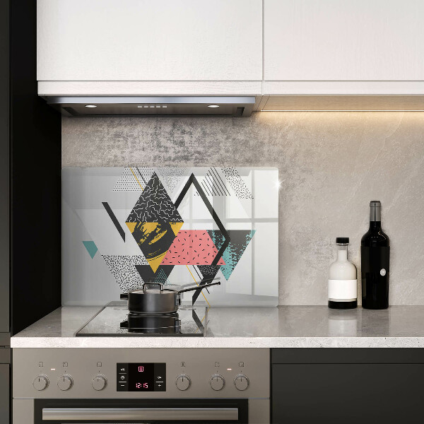 Protège plaque de cuisson Triangles abstraits