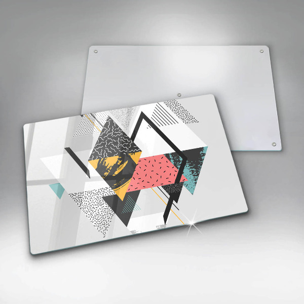 Protège plaque de cuisson Triangles abstraits