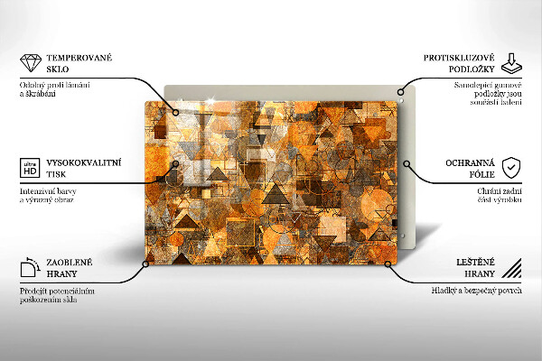 Protège plaque de cuisson Modèle sans couture de figures géométriques