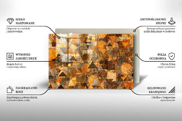 Protège plaque de cuisson Modèle sans couture de figures géométriques