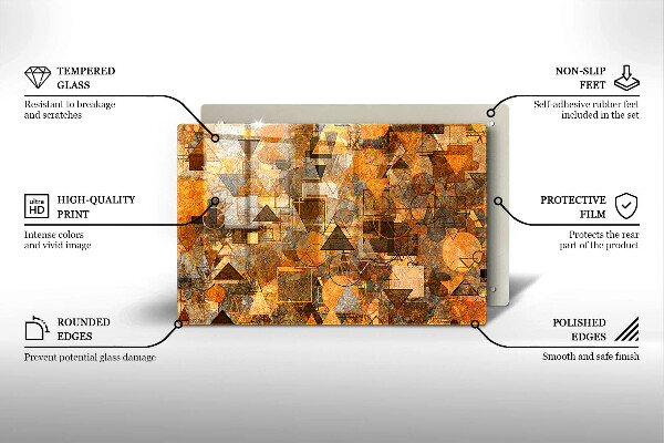 Protège plaque de cuisson Modèle sans couture de figures géométriques