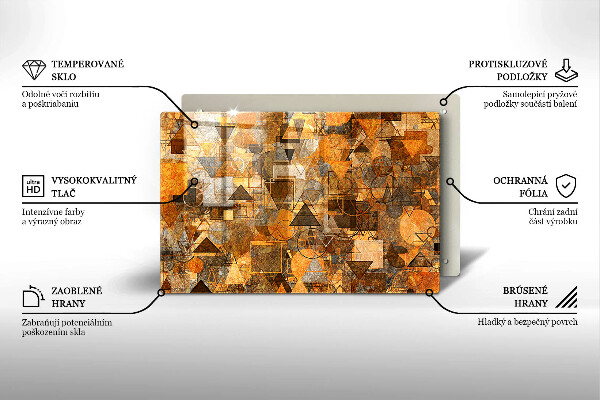 Protège plaque de cuisson Modèle sans couture de figures géométriques