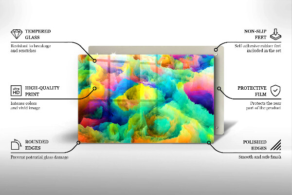 Protège plaque de cuisson Abstraction colorée