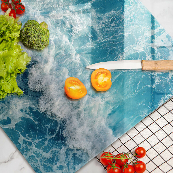 Protège plaque de cuisson Vagues d'eau de mer