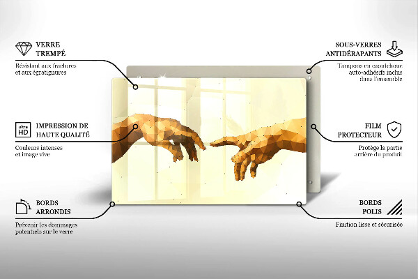 Protège plaque de cuisson Création des mains d'Adam