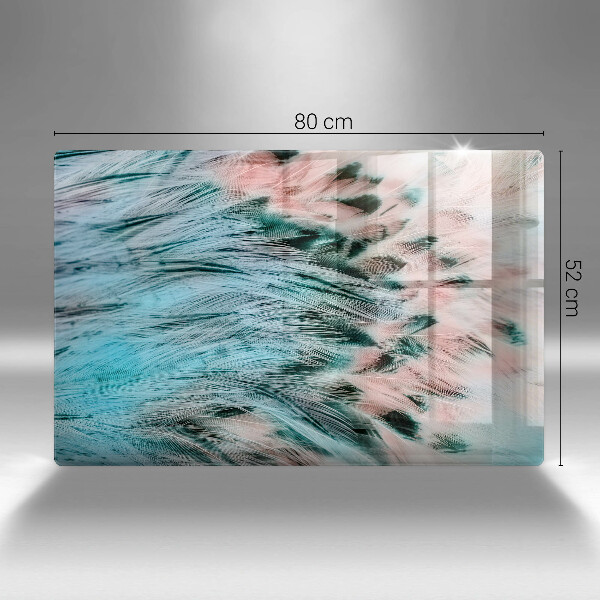 Protège plaque de cuisson Plumes d'oiseaux bohèmes