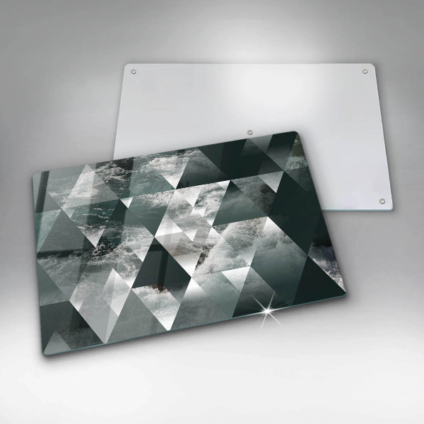 Protège plaque de cuisson Triangles et eau