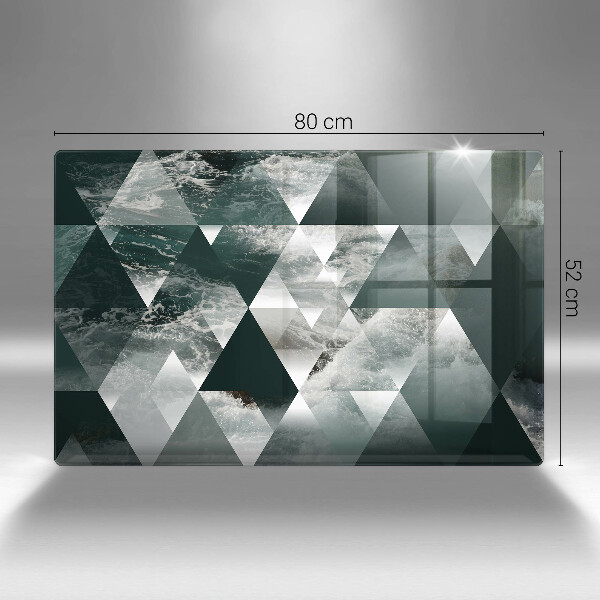 Protège plaque de cuisson Triangles et eau