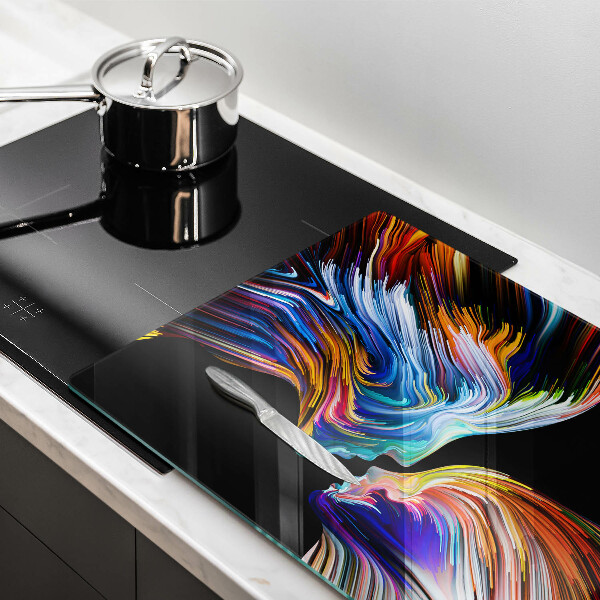 Protège plaque de cuisson Baiser abstraction