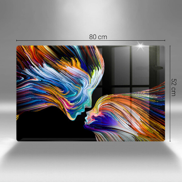 Protège plaque de cuisson Baiser abstraction