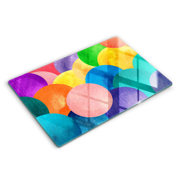 Protège plaque de cuisson Cercles colorés