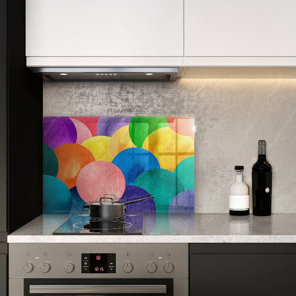 Protège plaque de cuisson Cercles colorés