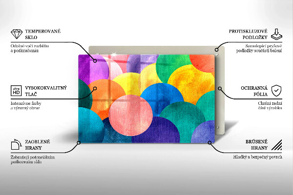 Protège plaque de cuisson Cercles colorés