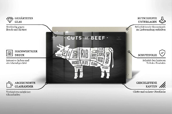 Protège plaque de cuisson Bœuf à la viande de vache