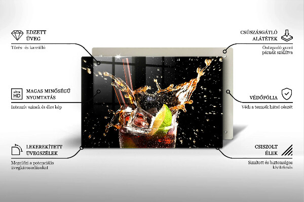 Protège plaque de cuisson Boire avec de la glace