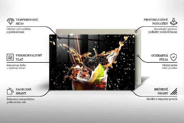 Protège plaque de cuisson Boire avec de la glace