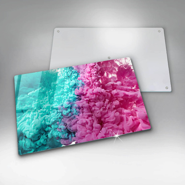 Protection pour plaque de cuisson Fumée rose turquoise