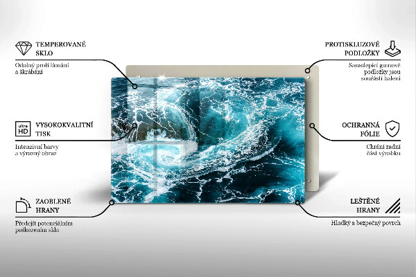 Protection pour plaque de cuisson Des vagues d'eau écumantes