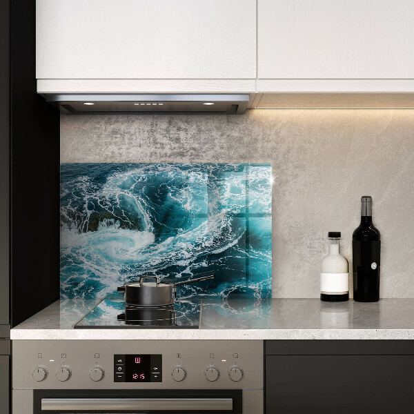 Protection pour plaque de cuisson Des vagues d'eau écumantes