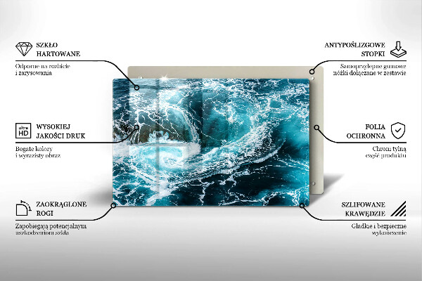 Protection pour plaque de cuisson Des vagues d'eau écumantes