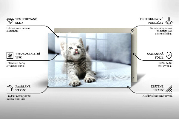 Protège plaque de cuisson Petit chaton mignon