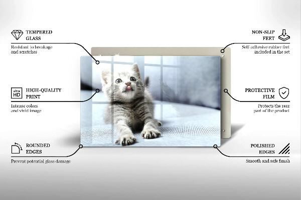 Protège plaque de cuisson Petit chaton mignon