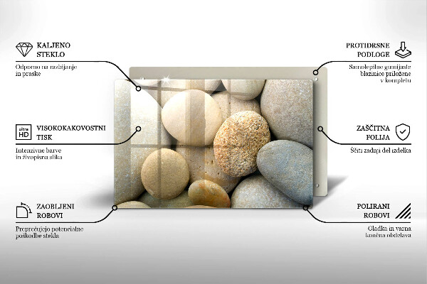 Protège plaque de cuisson Modèle de pierres ovales