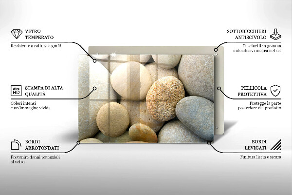 Protège plaque de cuisson Modèle de pierres ovales