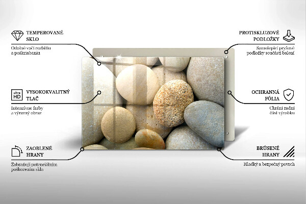 Protège plaque de cuisson Modèle de pierres ovales