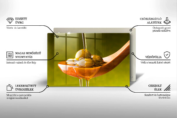 Protège plaque de cuisson Huile d'olive et olives