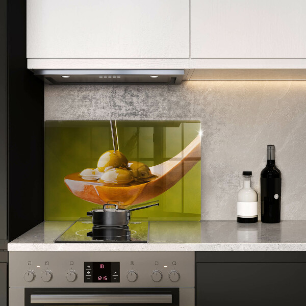 Protège plaque de cuisson Huile d'olive et olives