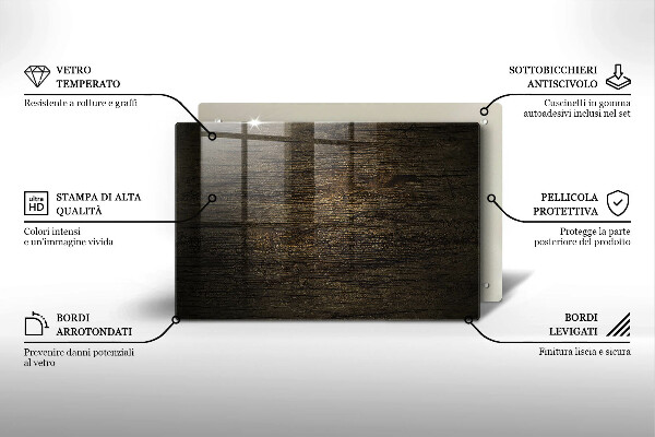 Protège plaque de cuisson Texture d'écorce de bois