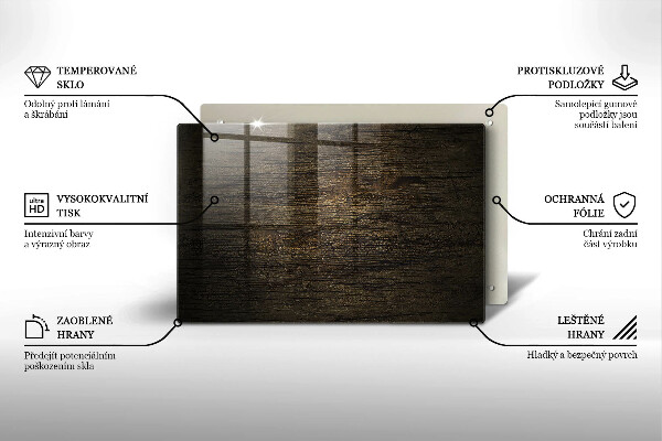 Protège plaque de cuisson Texture d'écorce de bois