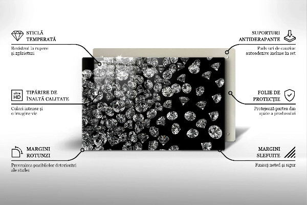 Protège plaque de cuisson Diamants diamants