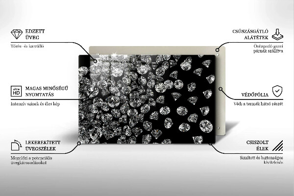 Protège plaque de cuisson Diamants diamants