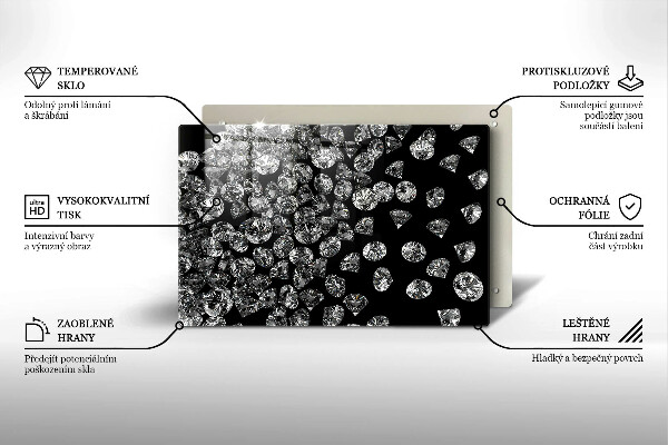 Protège plaque de cuisson Diamants diamants