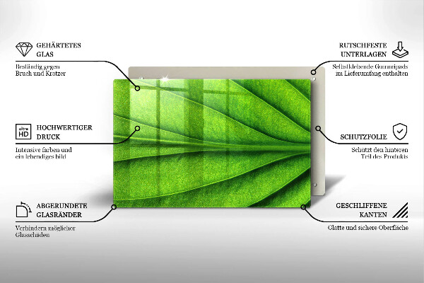 Protège plaque de cuisson Feuille de veine naturelle