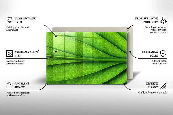 Protège plaque de cuisson Feuille de veine naturelle
