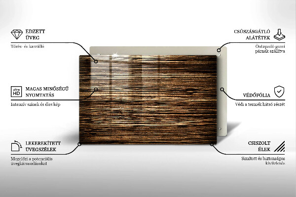 Protège plaque de cuisson Texture du bois