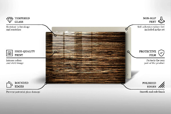 Protège plaque de cuisson Texture du bois