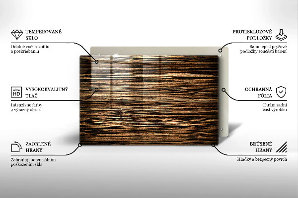 Protège plaque de cuisson Texture du bois