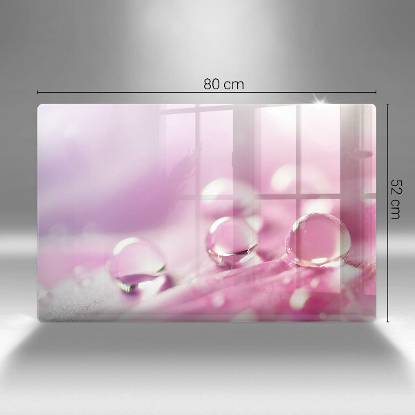 Protège plaque de cuisson Pétales de fleurs de rosée