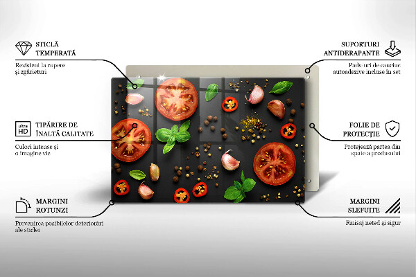 Protège plaque de cuisson Tomates et épices