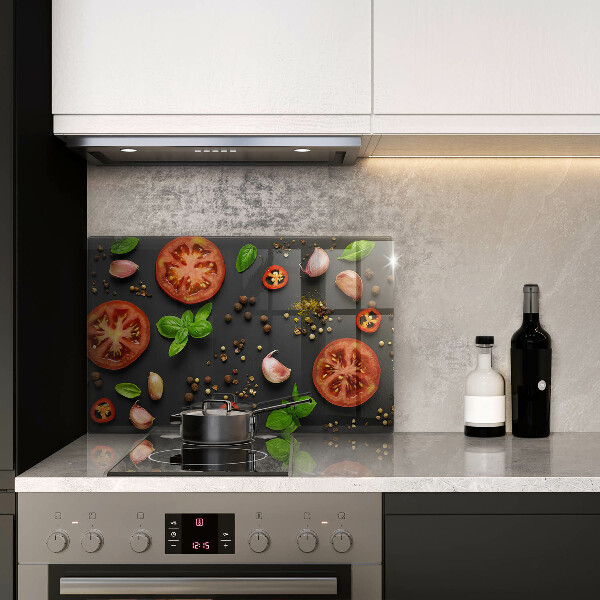 Protège plaque de cuisson Tomates et épices