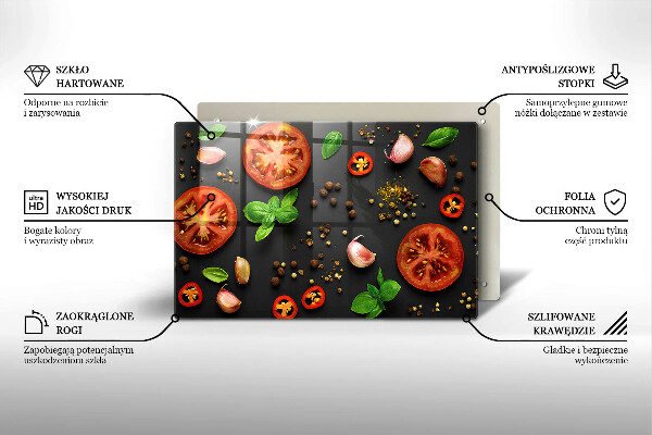 Protège plaque de cuisson Tomates et épices