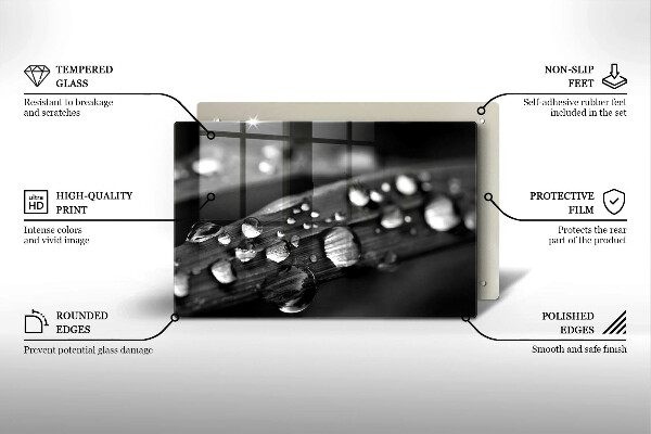 Protège plaque de cuisson La rosée tombe sur les feuilles