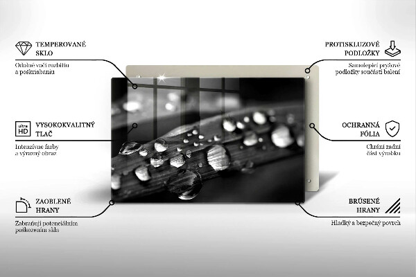Protège plaque de cuisson La rosée tombe sur les feuilles