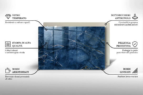 Protège plaque de cuisson Texture de pierre de marbre