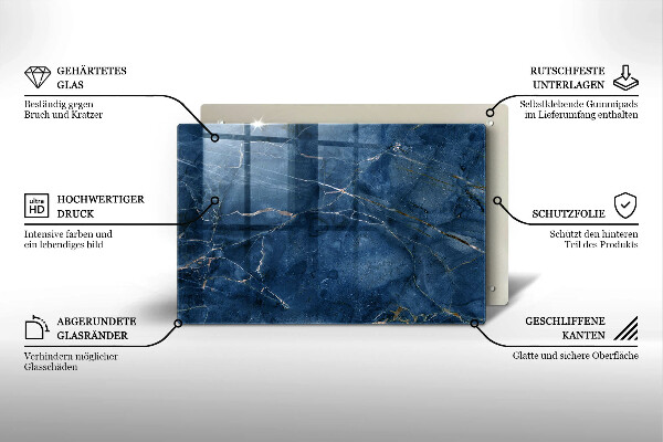 Protège plaque de cuisson Texture de pierre de marbre