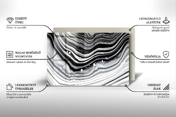 Protège plaque de cuisson Abstraction d'encre